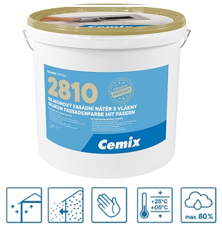 Cemix 2810 silikonová barva s vlákny